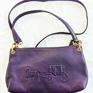 Authentic vintage Coach (Charley) 2014 crossbody purple leather bag G1420 33521